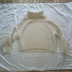 Old Navy Women's Ivory Cowl Neck Sweater
